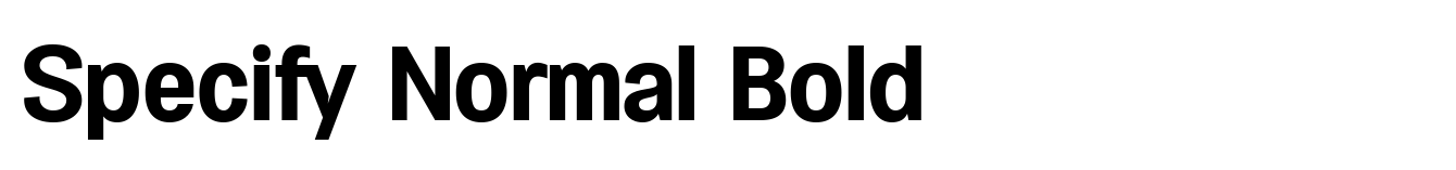 Specify Normal Bold
